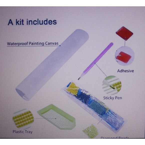 DIY 5D Diamond Painting Kits for Adults Full Round Drill Crystal Embroidery NIP - Picture 6 of 7